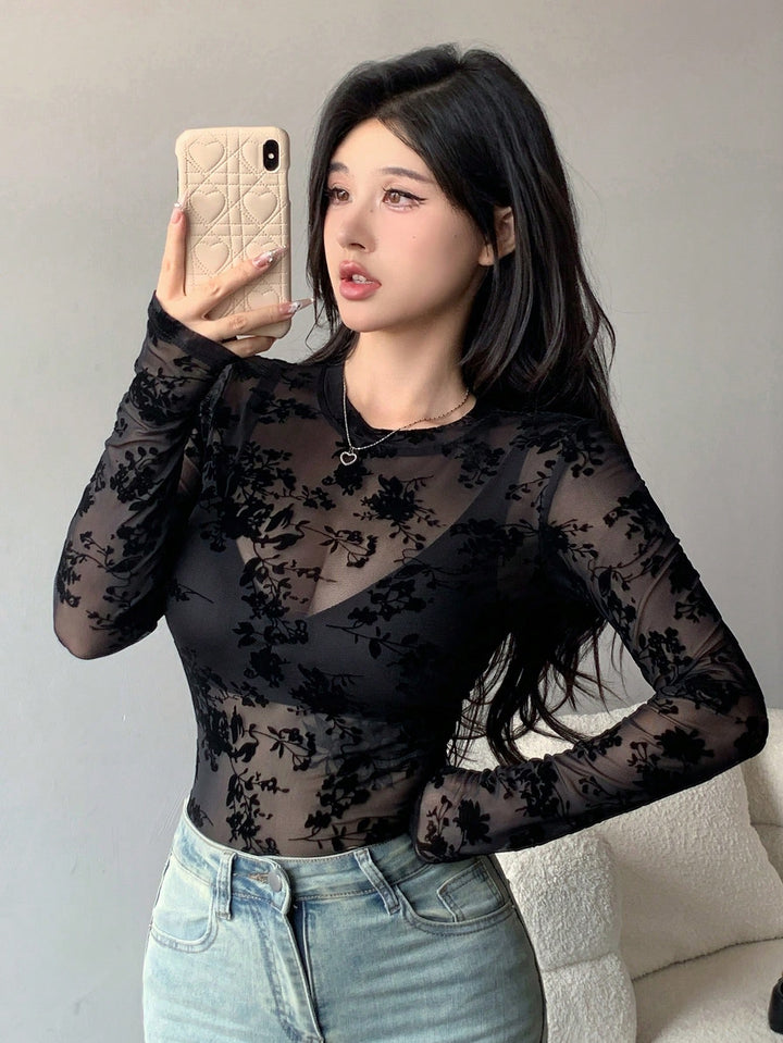 Top SHEIN, negru