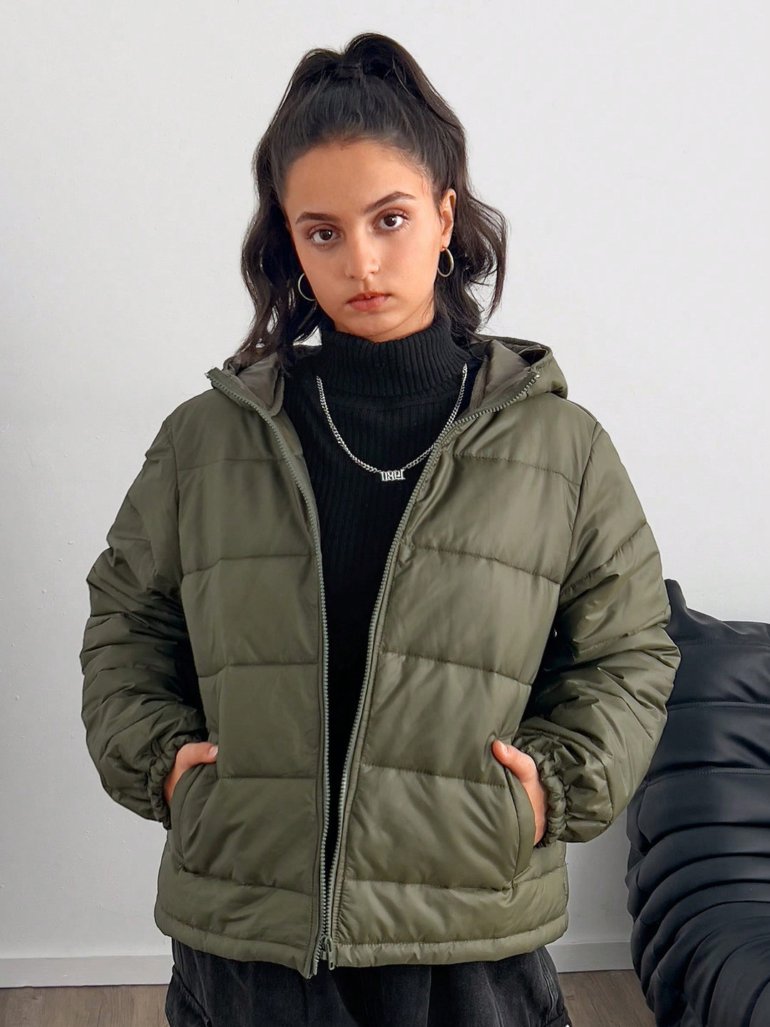 SHEIN Winter Coat, Khaki