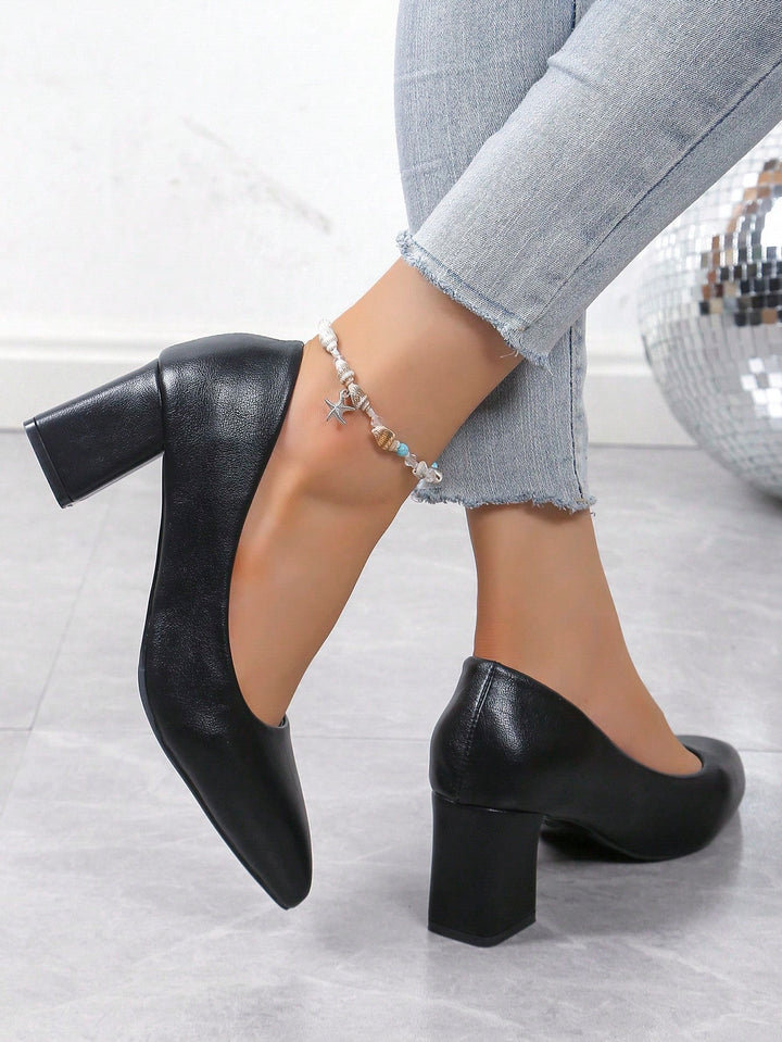 Pantofi cu toc SHEIN, negru