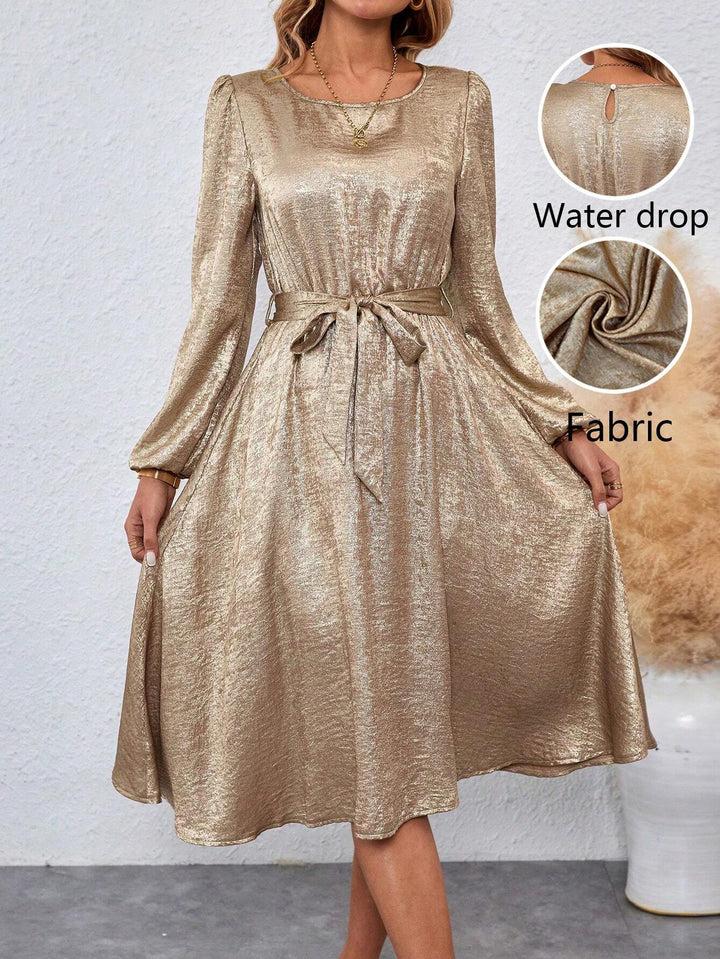 SHEIN midi ruha, bronz