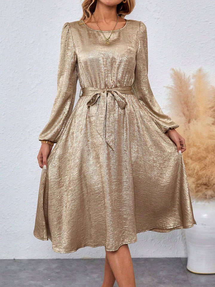 SHEIN midi ruha, bronz