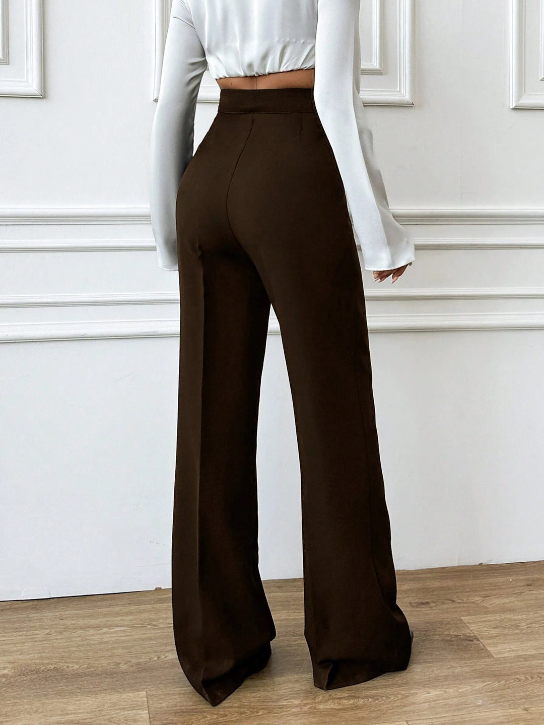 Pantaloni SHEIN, maro