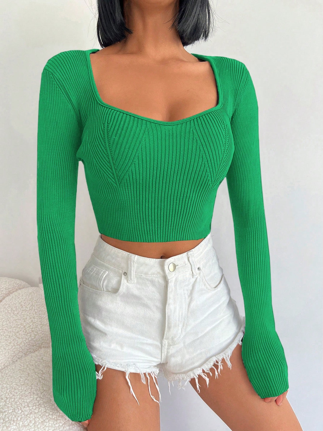 Pulover SHEIN, Verde