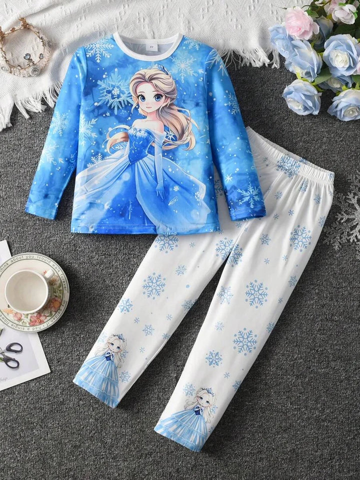 Compleu pijamale fete SHEIN, mix culori