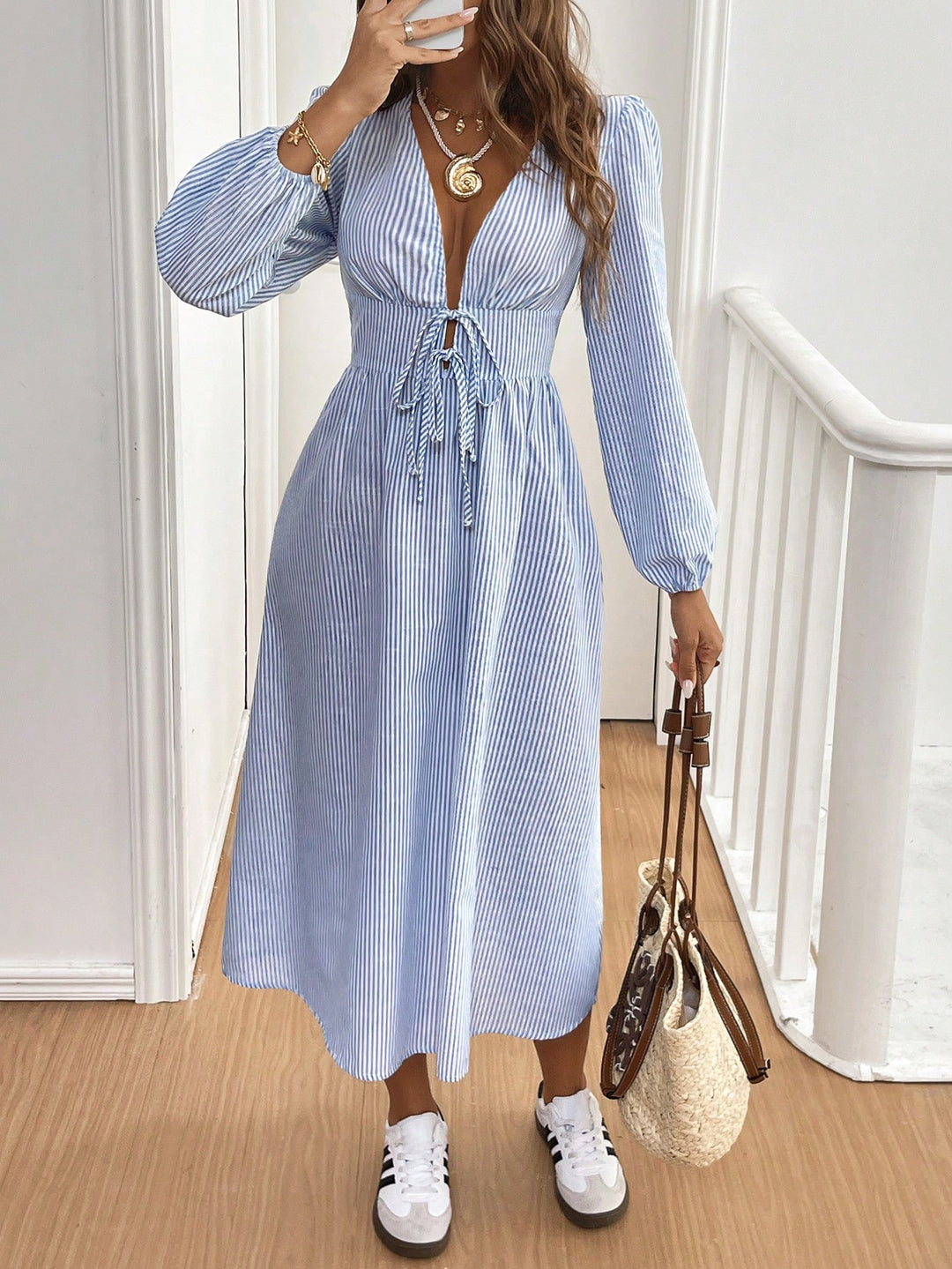 Rochie midi SHEIN, albastru