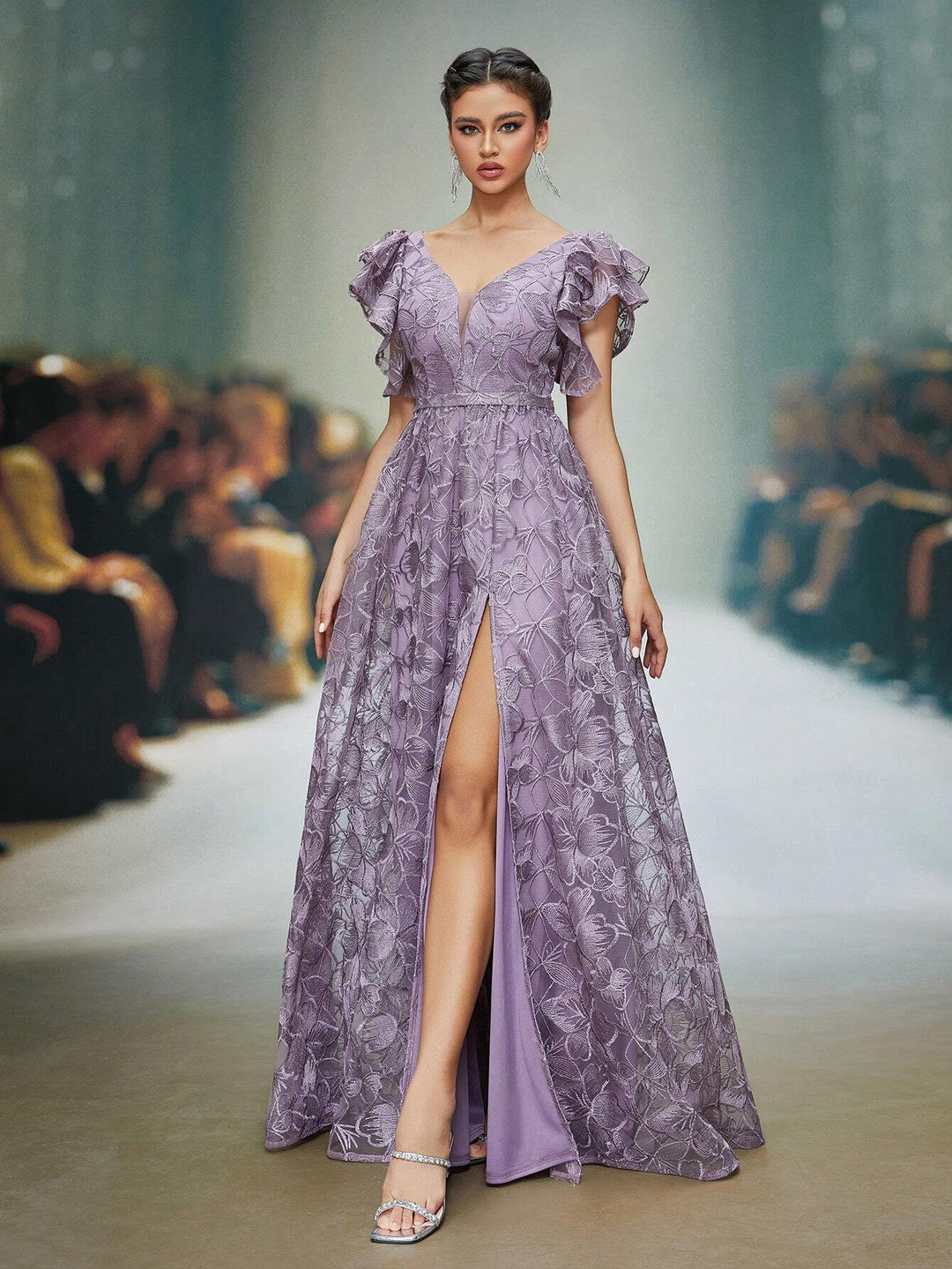 Rochie de ocazie SHEIN, mov