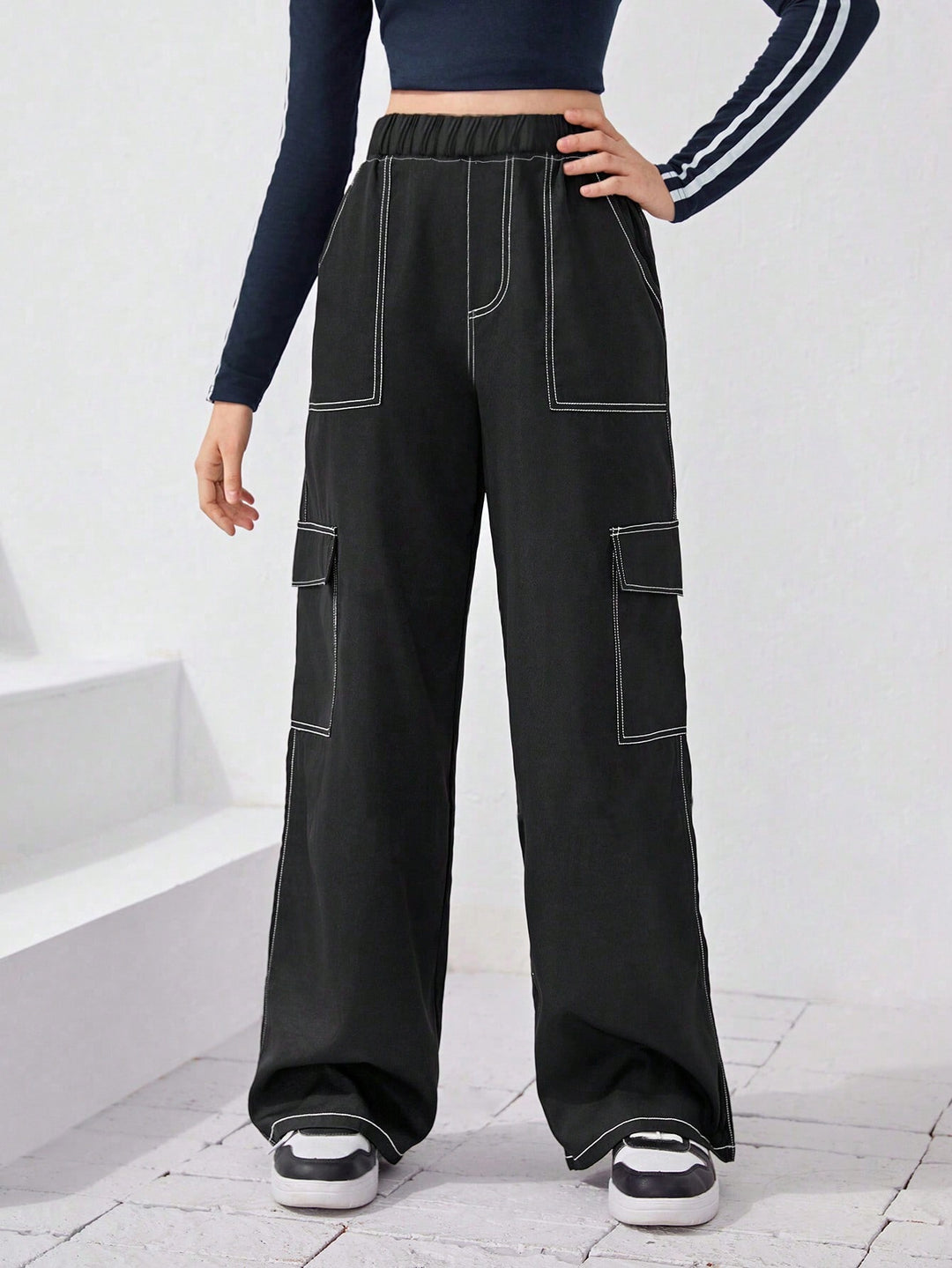 Pantaloni SHEIN, negru