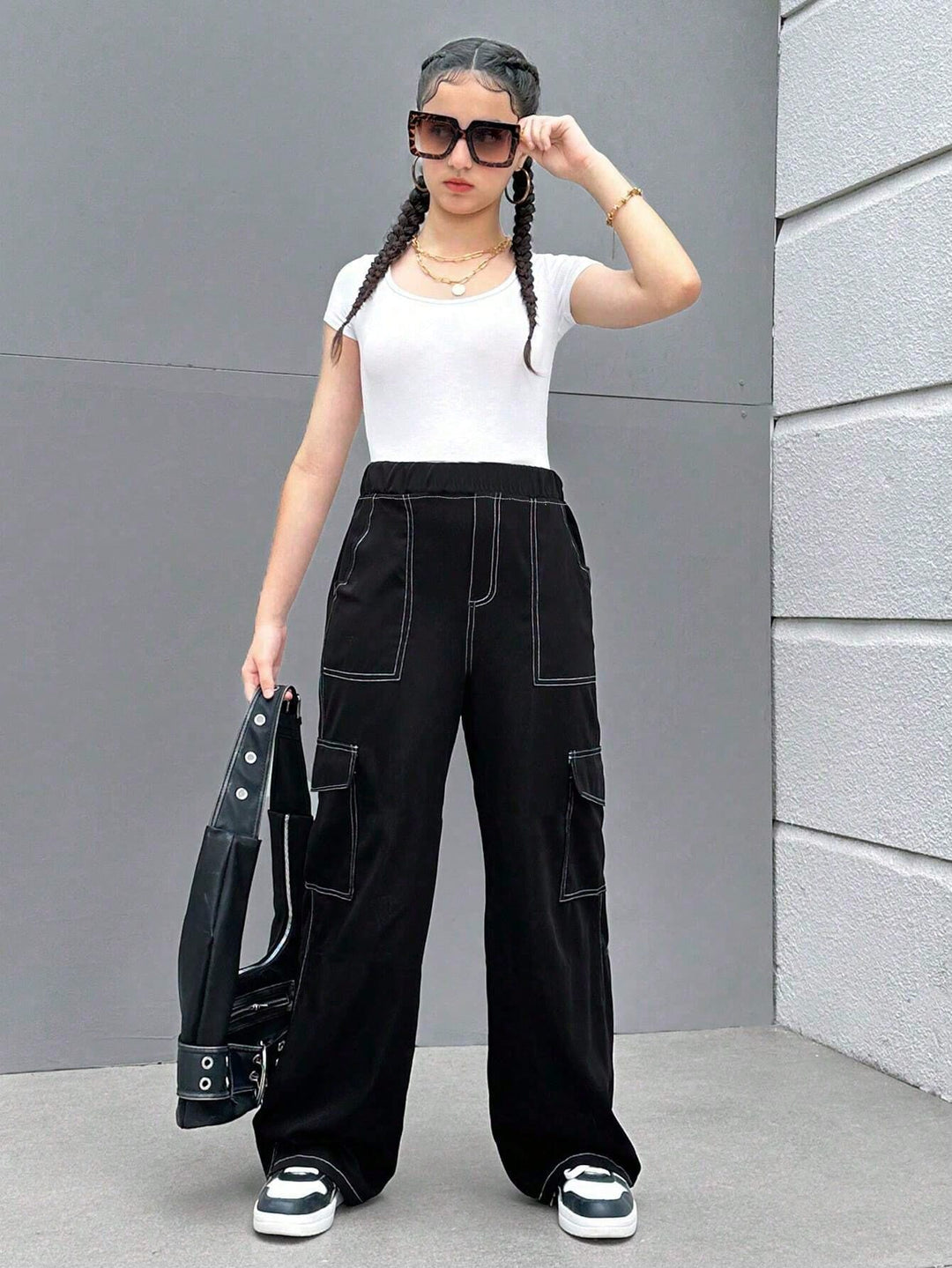 Pantaloni SHEIN, negru