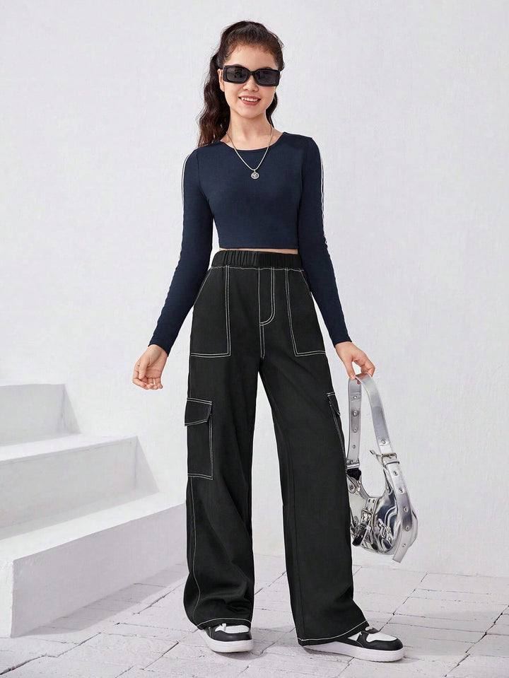 Pantaloni SHEIN, negru