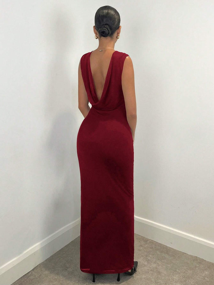 Rochie maxi SHEIN, vișiniu