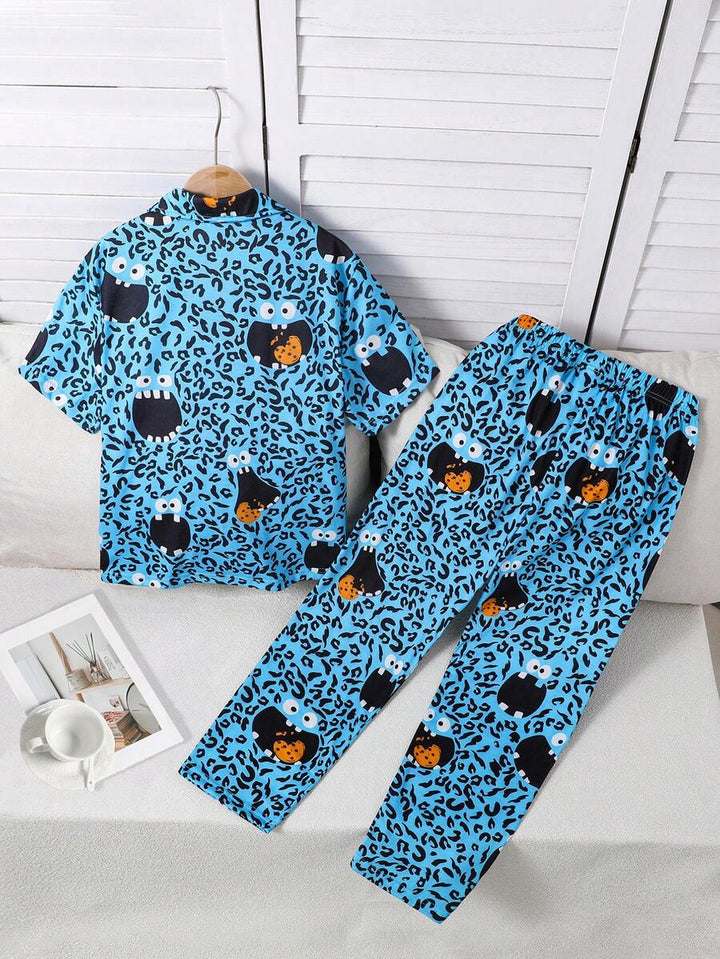 Compleu pijamale SHEIN, albastru