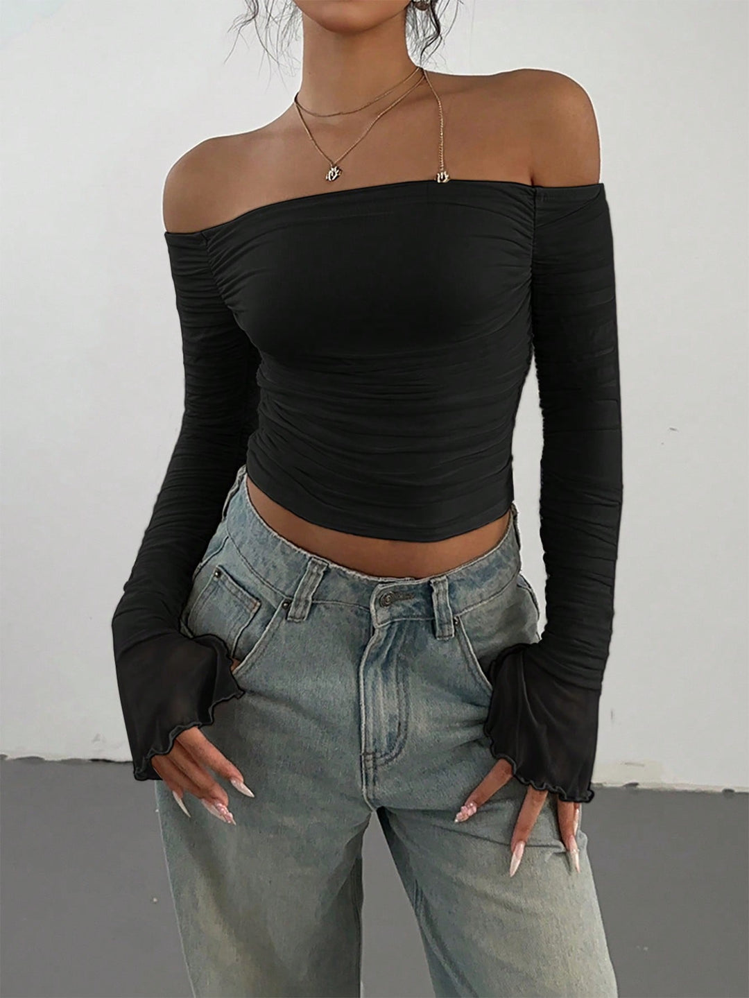 Top SHEIN, negru