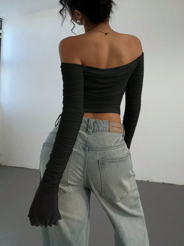 Top SHEIN, negru