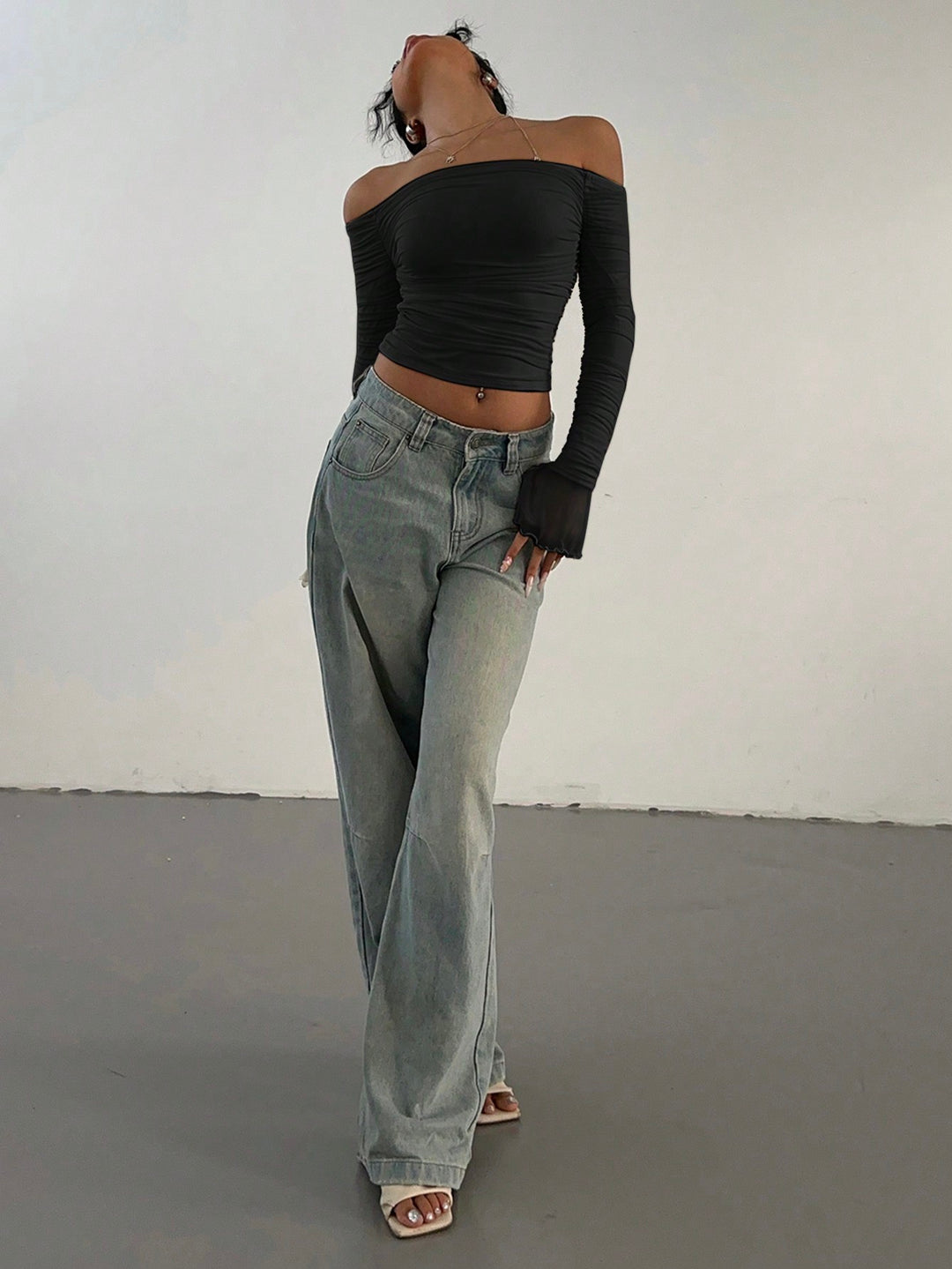 Top SHEIN, negru