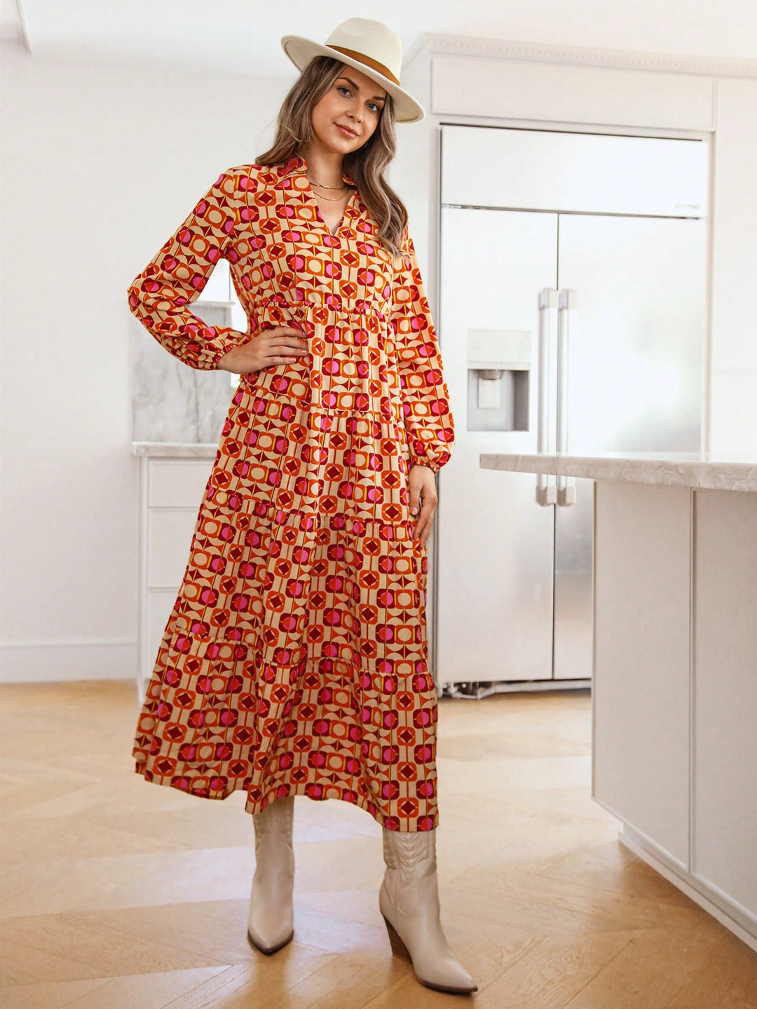 Rochie maxi SHEIN, mix culori