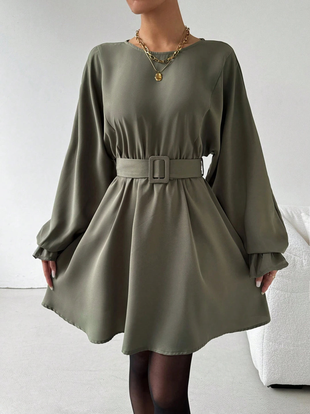 Rochie mini SHEIN, verde