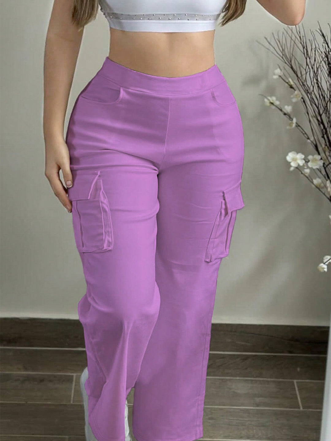 Pantaloni SHEIN, mov