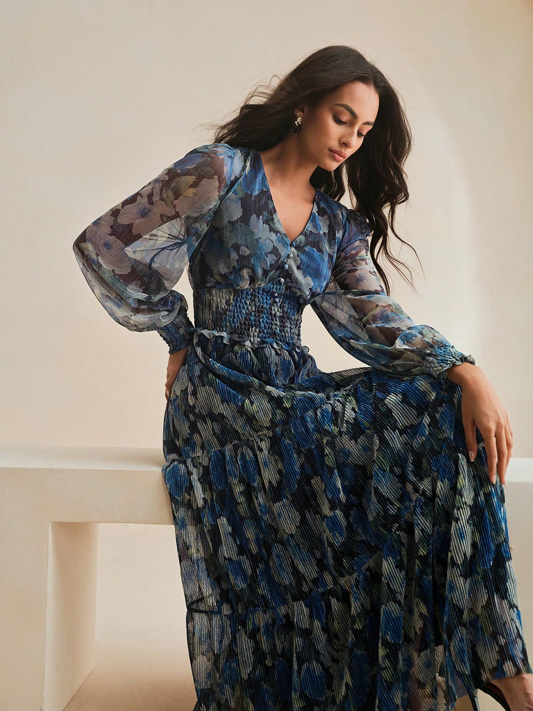 Rochie maxi SHEIN, albastru