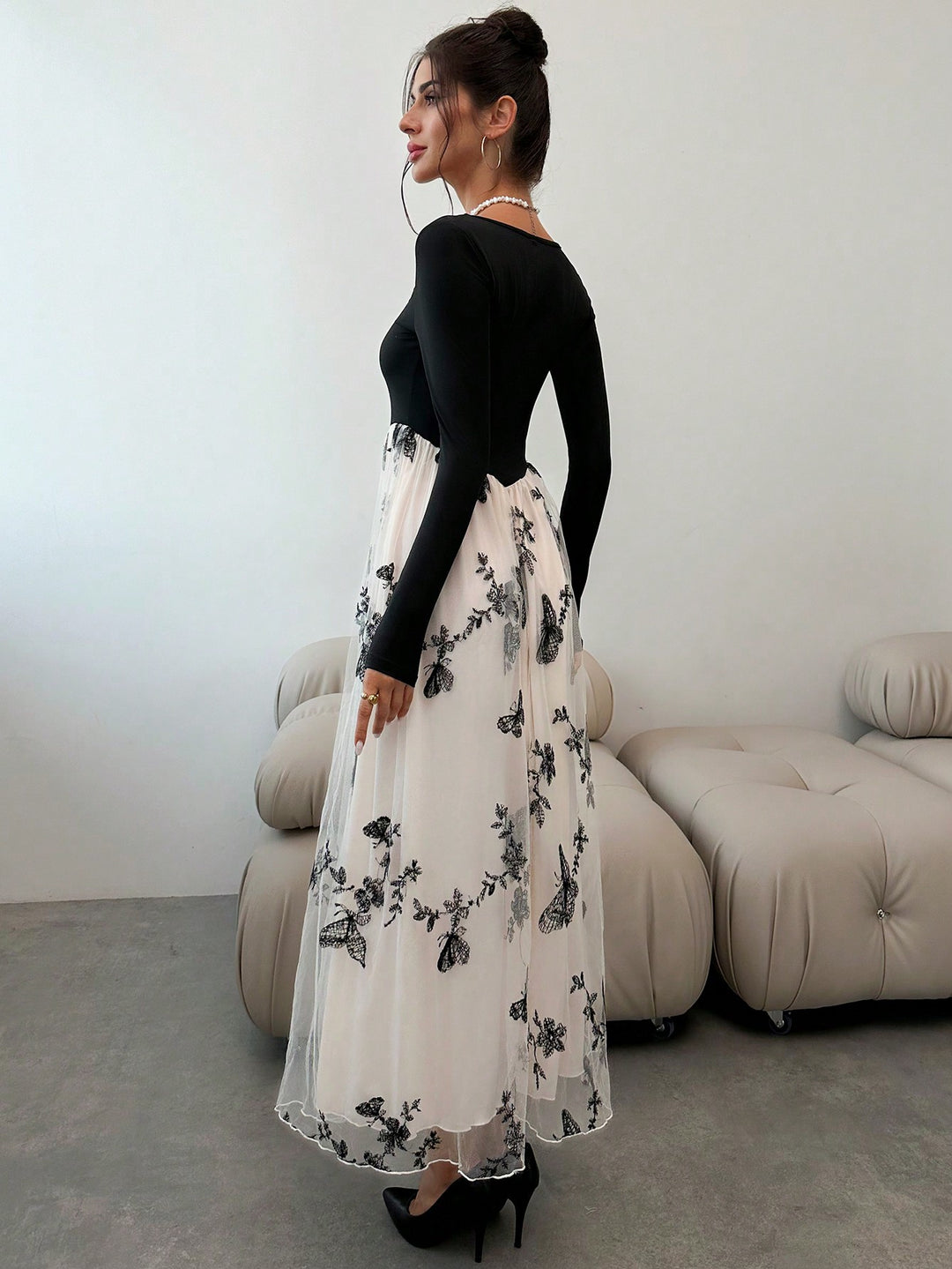 Rochie maxi SHEIN, portocaliu