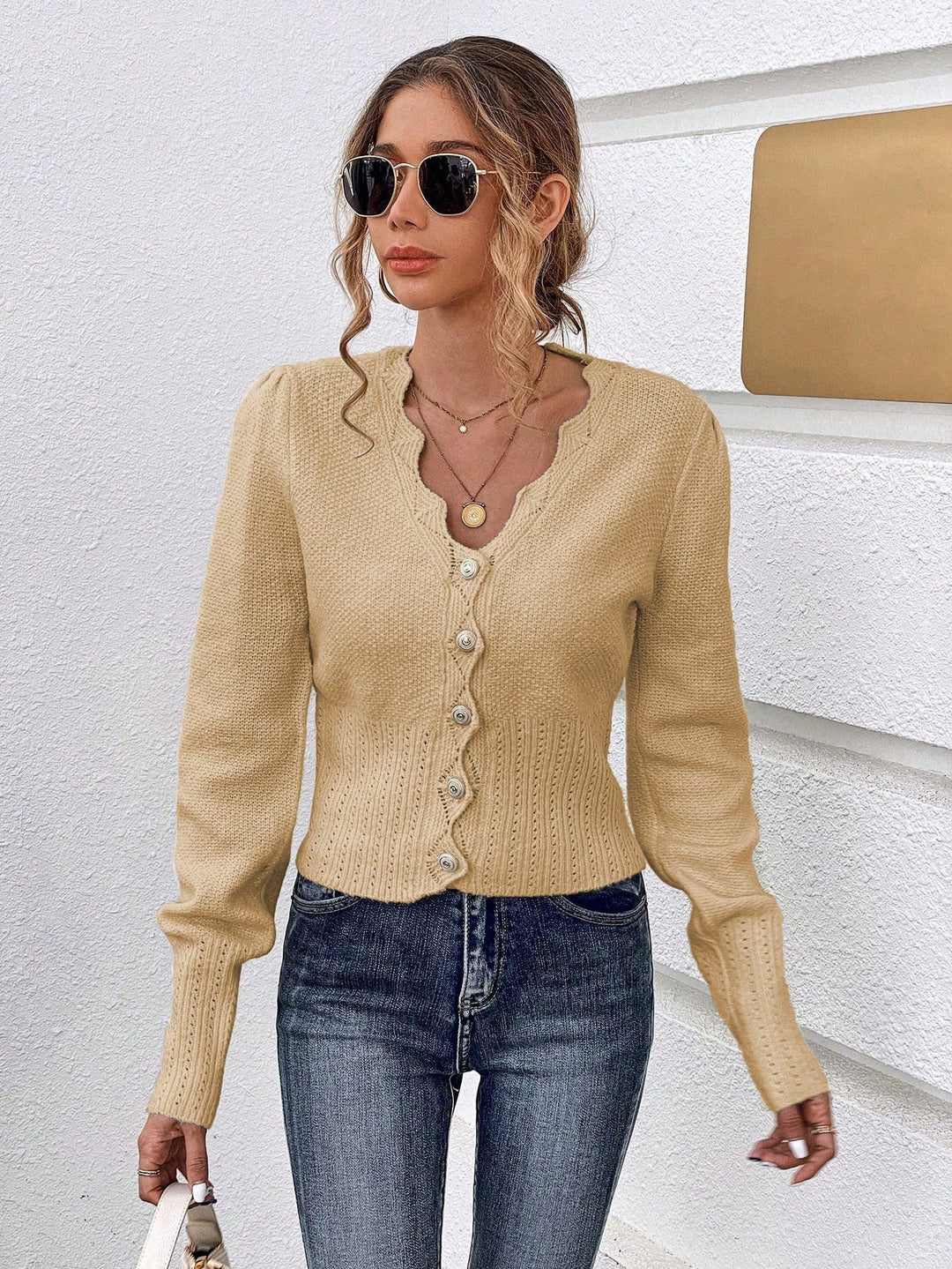 Cardigan SHEIN, kaki