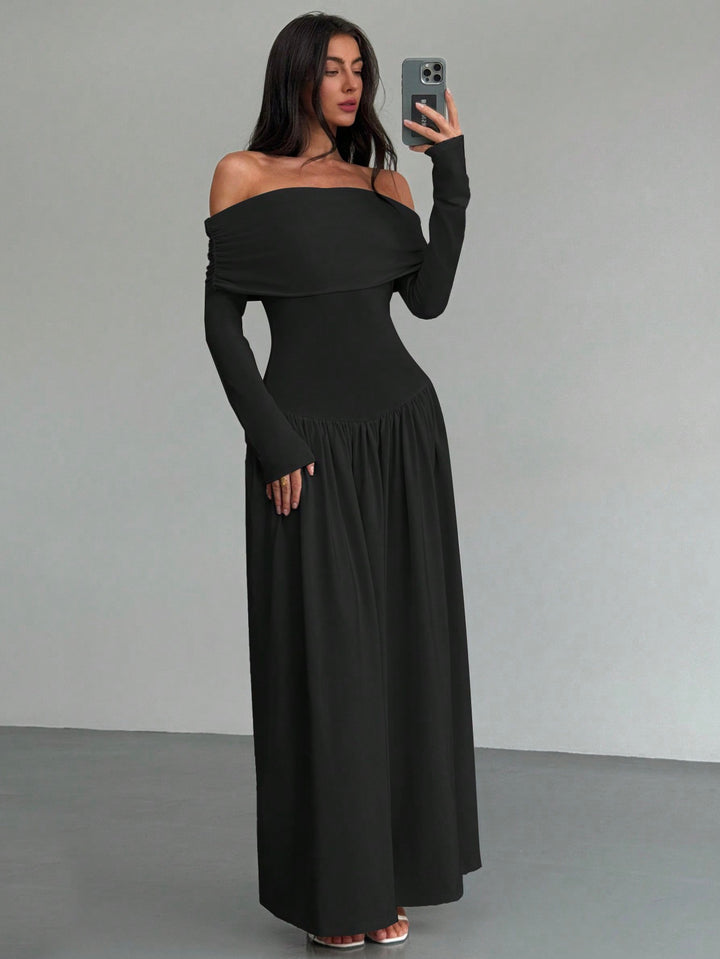 SHEIN maxi ruha, fekete