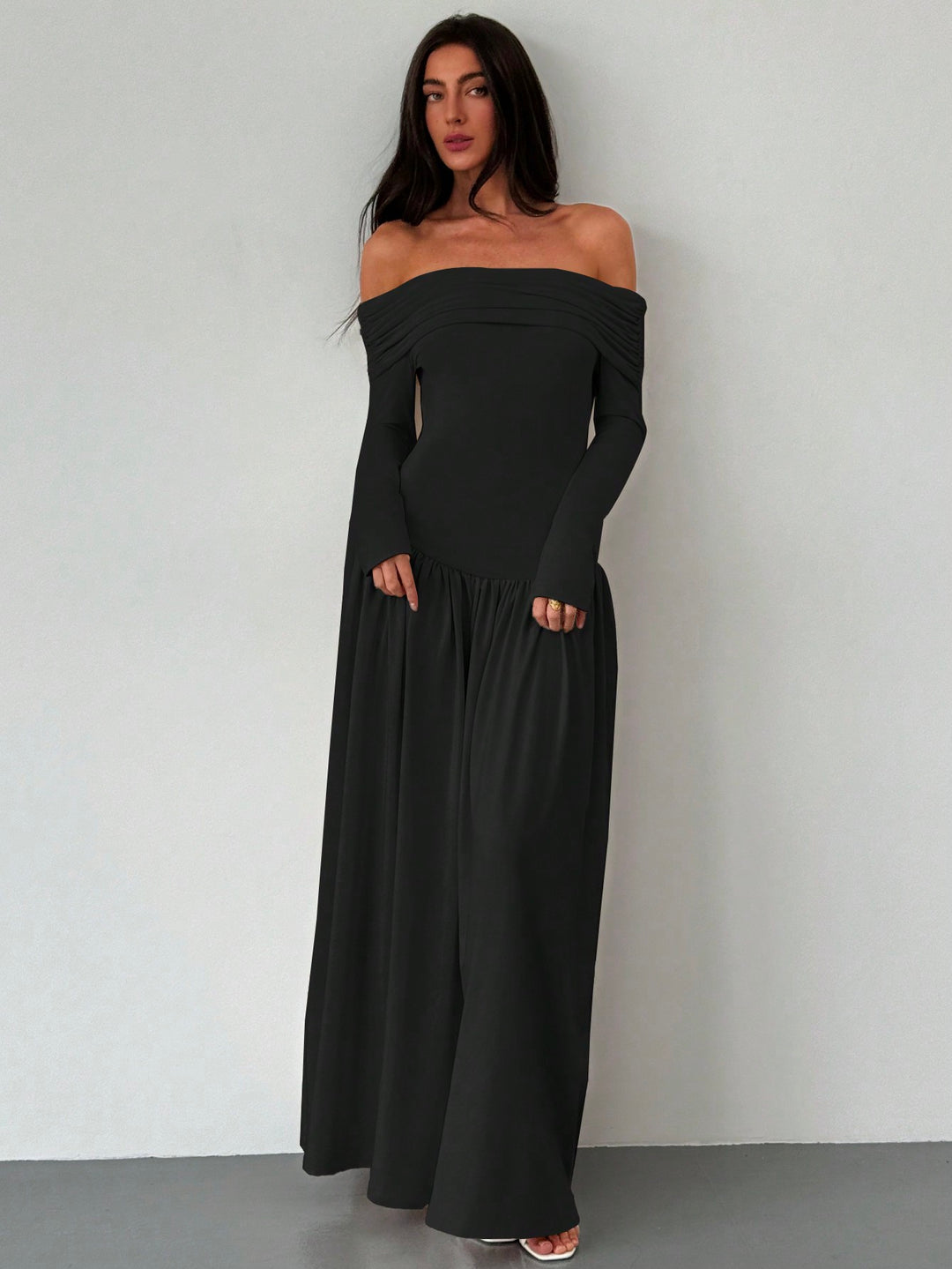 SHEIN maxi ruha, fekete