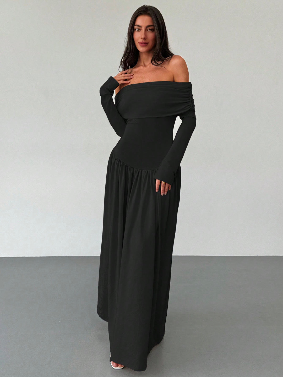 SHEIN maxi ruha, fekete
