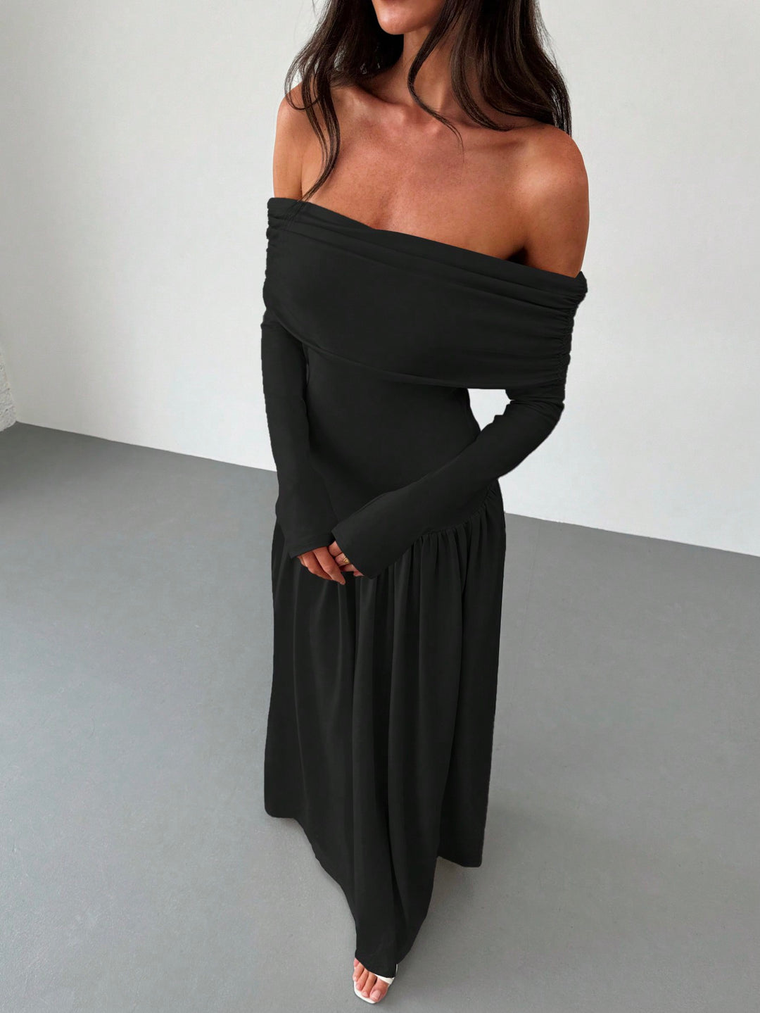 SHEIN maxi ruha, fekete