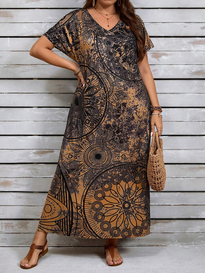Shein Curve+ maxi ruha, vegyes színekben