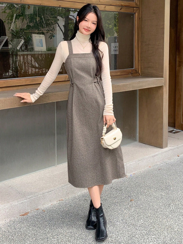 Rochie midi SHEIN, kaki