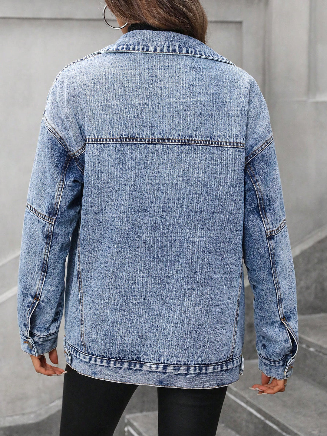 Jachetă denim SHEIN, albastru