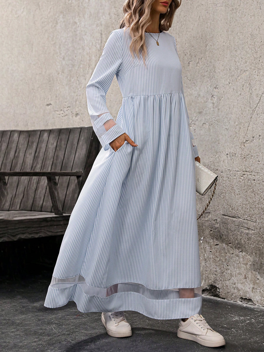 Rochie maxi SHEIN, albastru