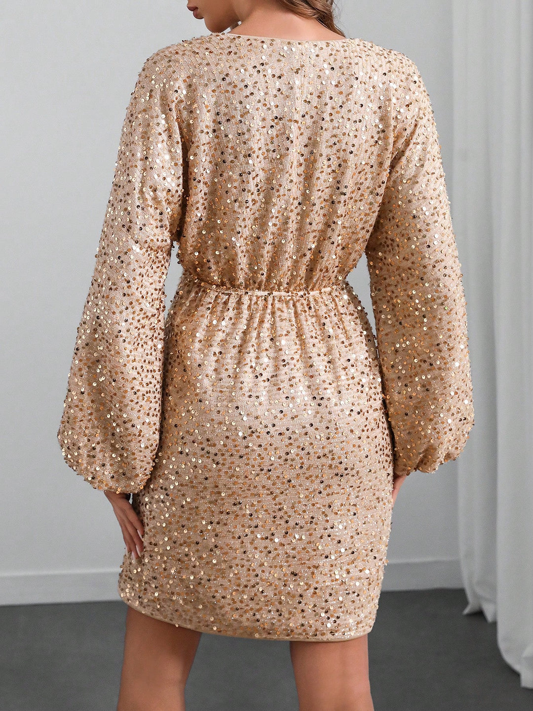 Rochie scurtă SHEIN, auriu