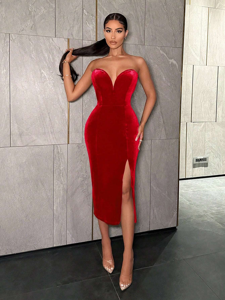 Rochie midi SHEIN, roșu