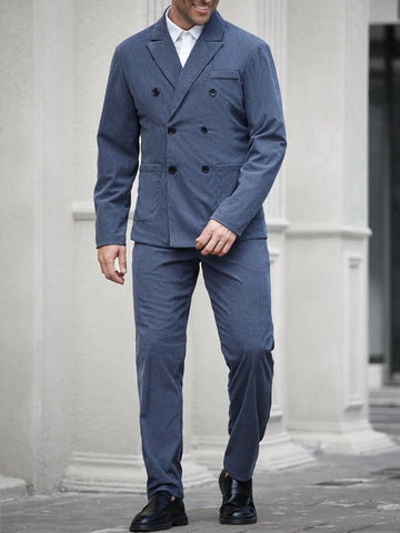 Costum SHEIN, albastru