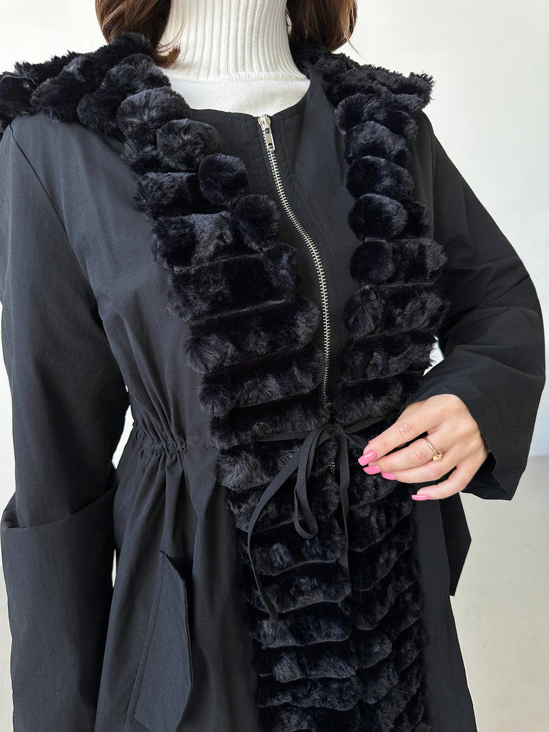Trench Shein, negru