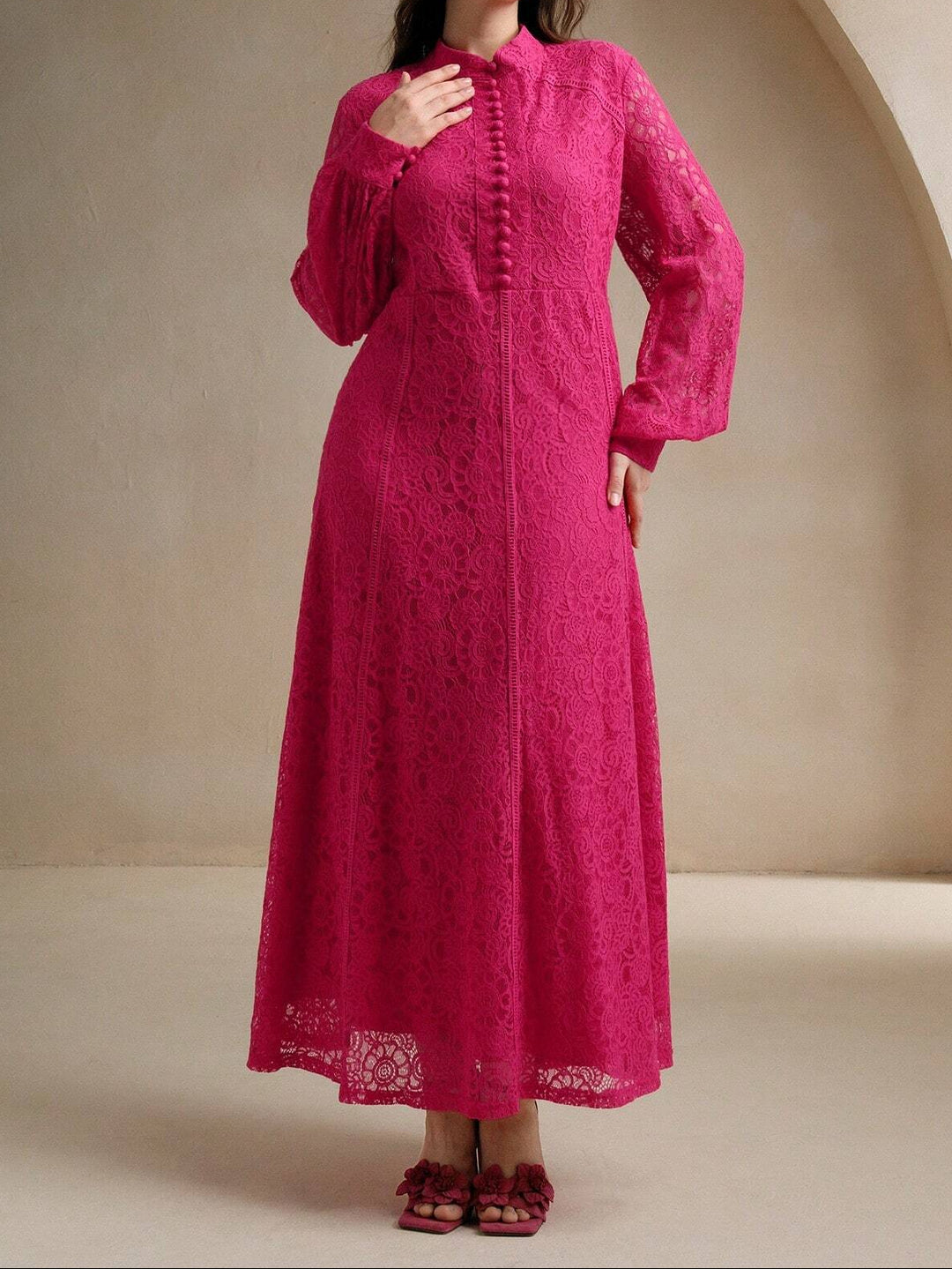 Rochie maxi SHEIN, roz