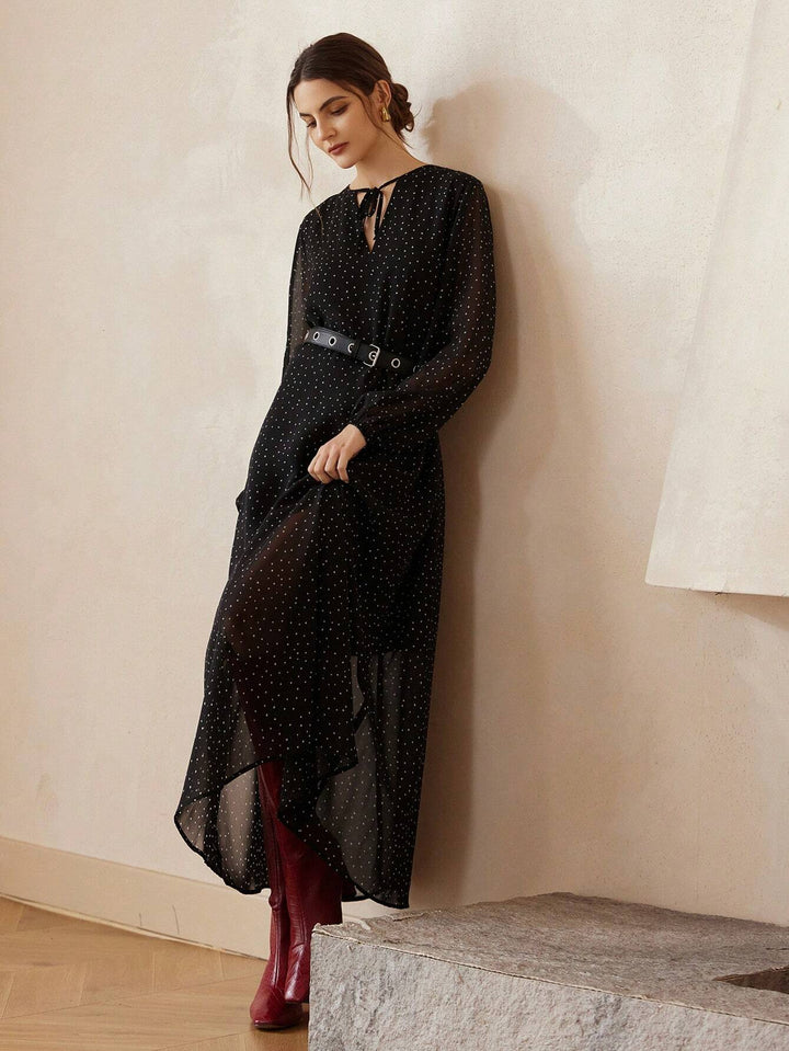 SHEIN maxi ruha, fekete