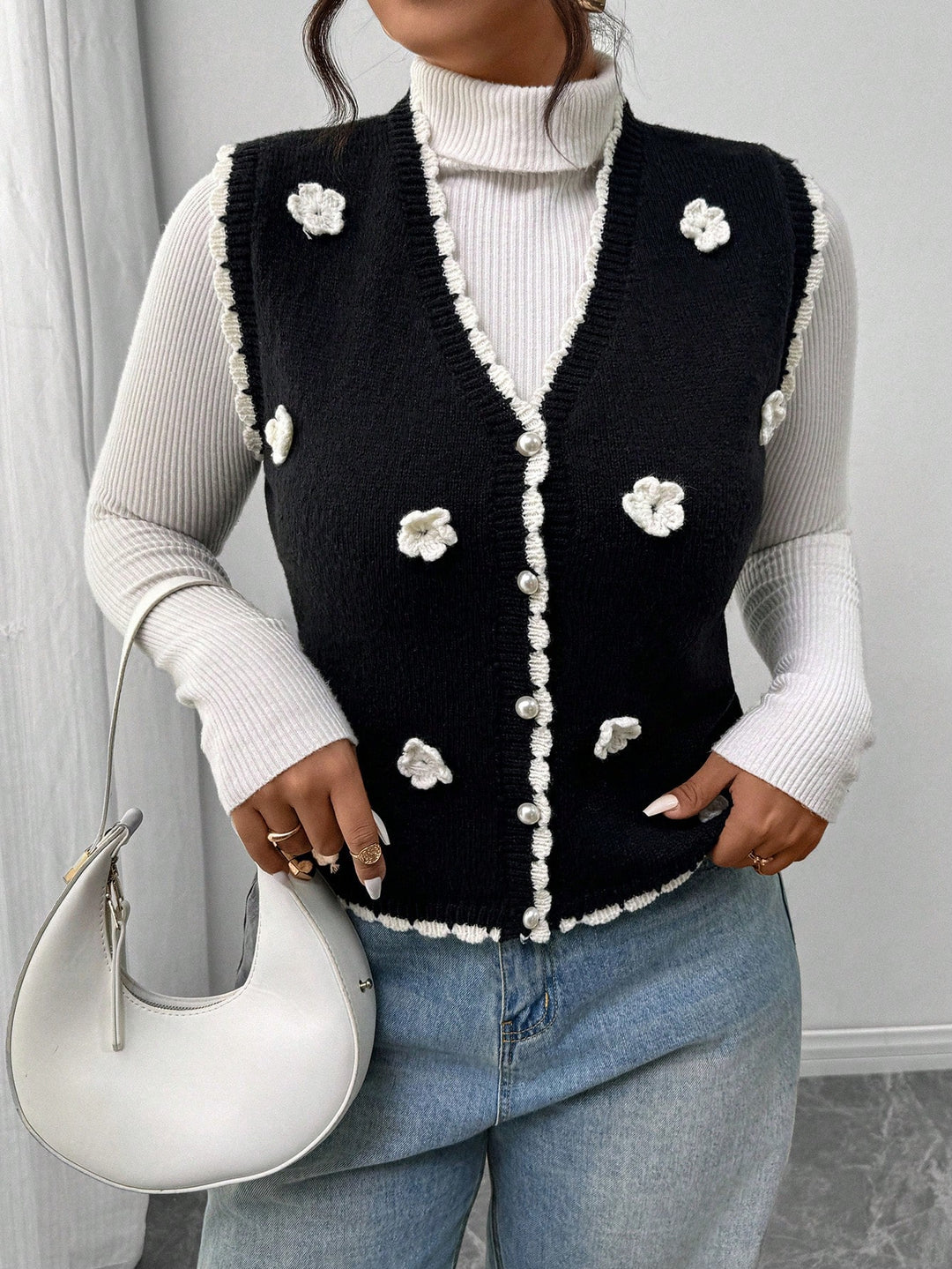 Cardigan SHEIN, alb