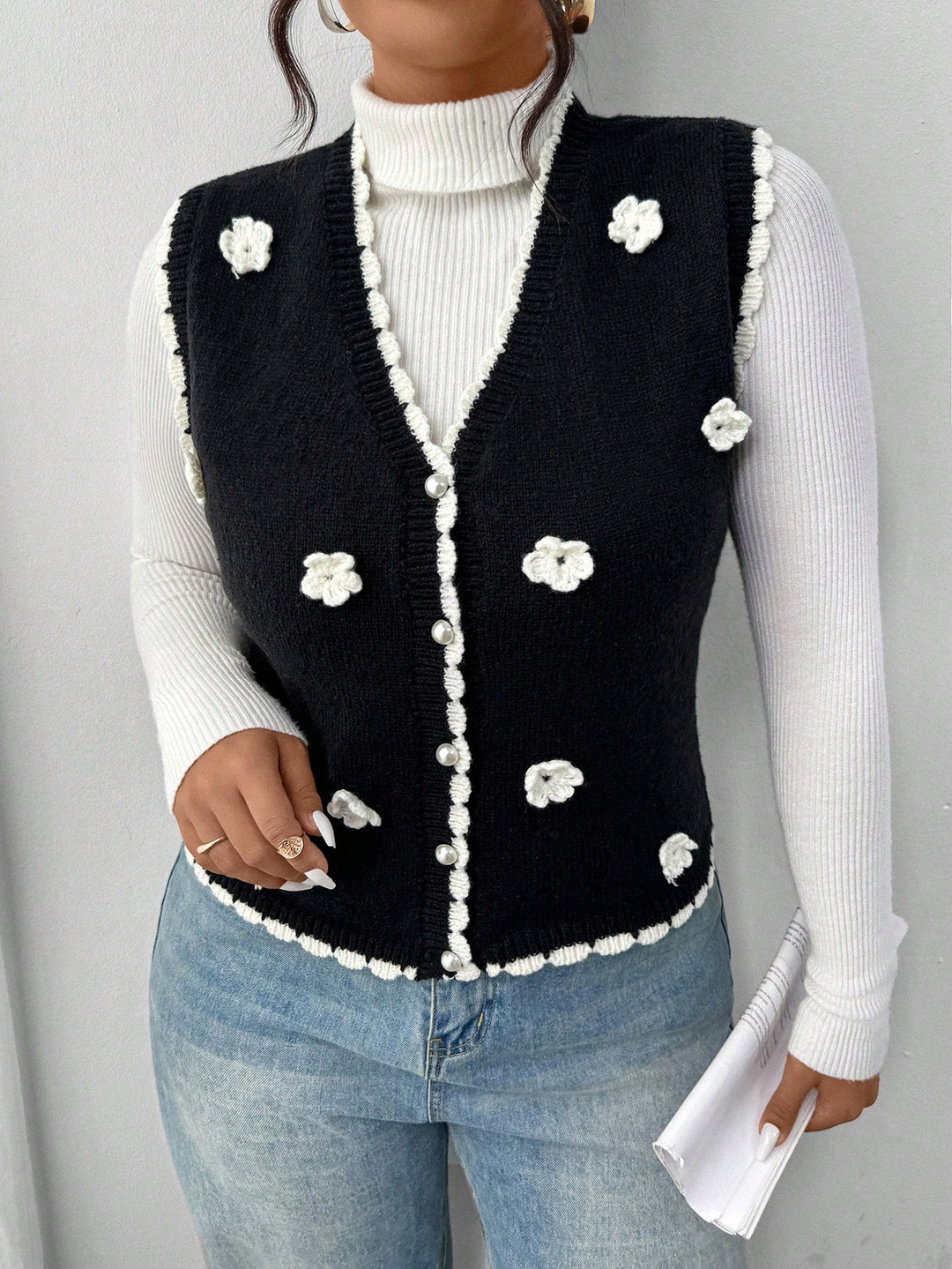 Cardigan SHEIN, alb