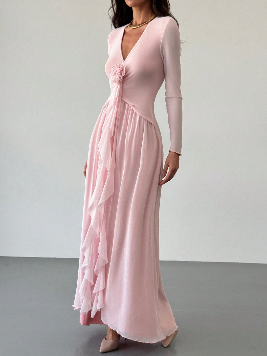 Rochie maxi SHEIN, roz