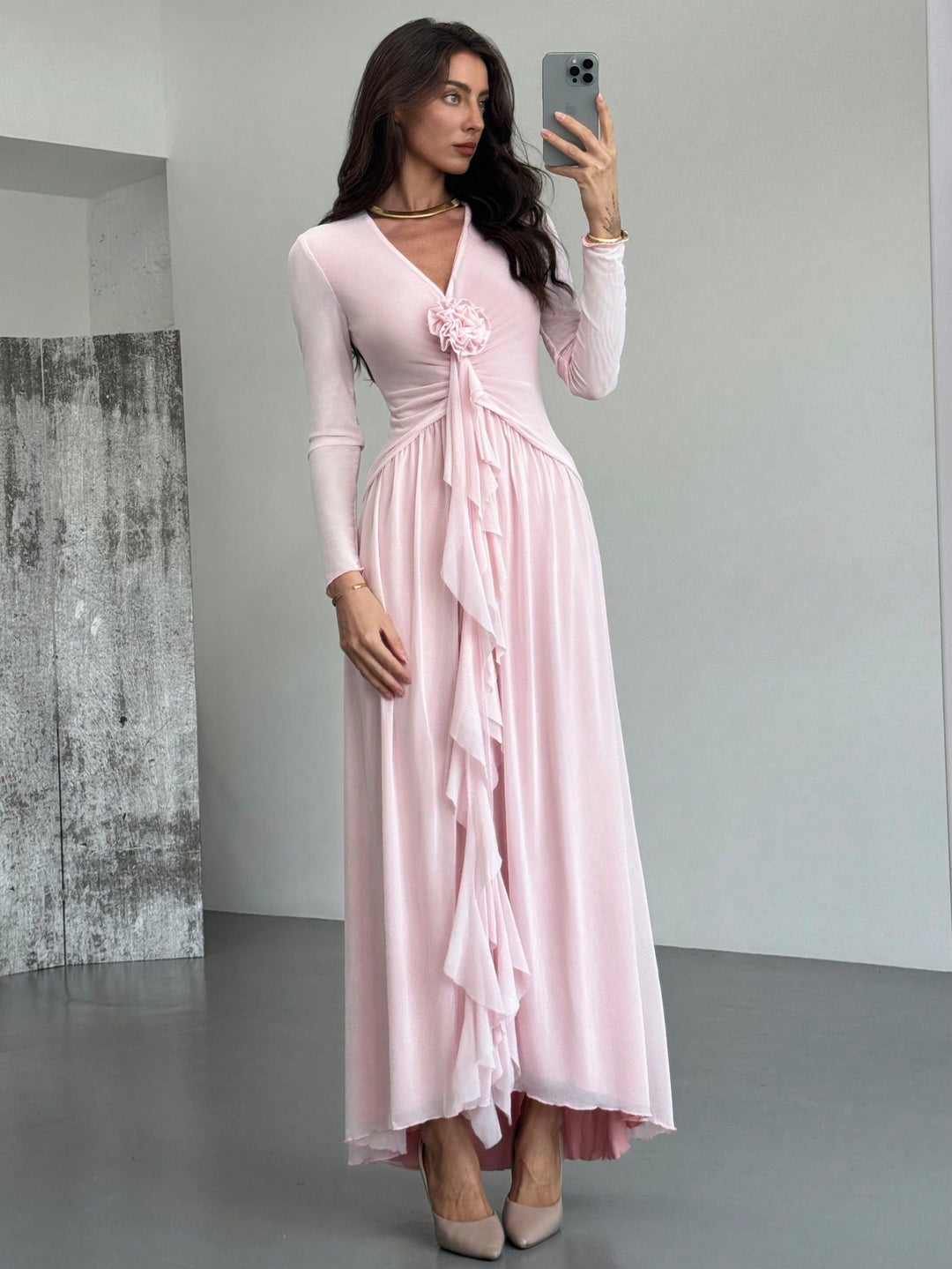 Rochie maxi SHEIN, roz