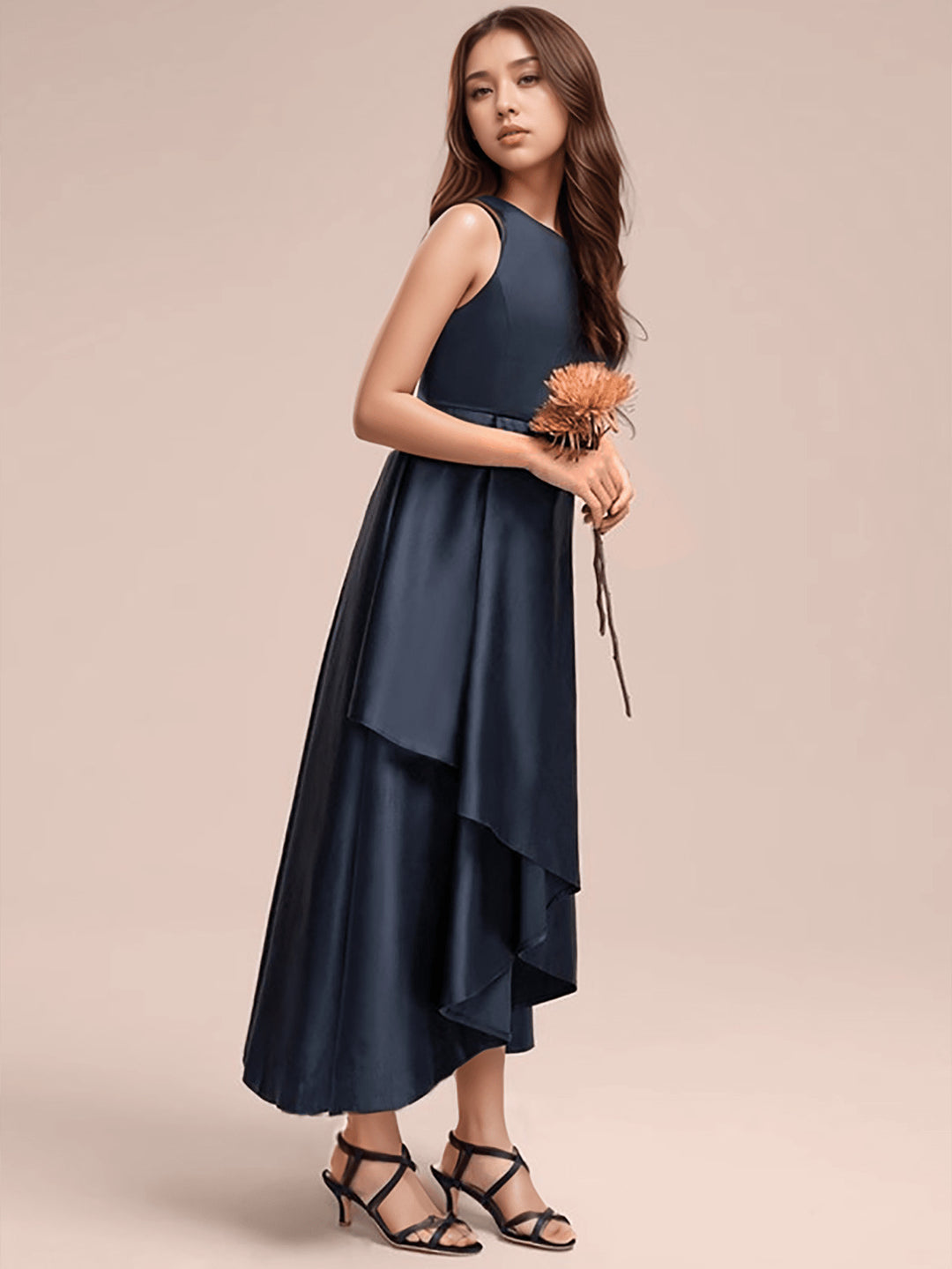 SHEIN Elegáns hosszú ruha, kék