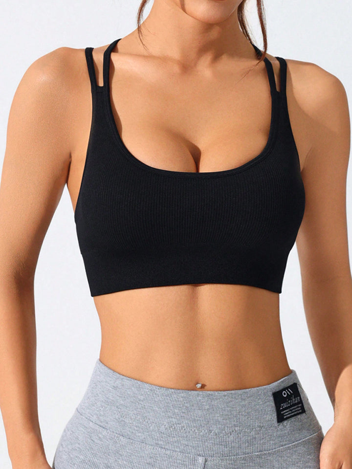 SHEIN sportmelltartó, fekete