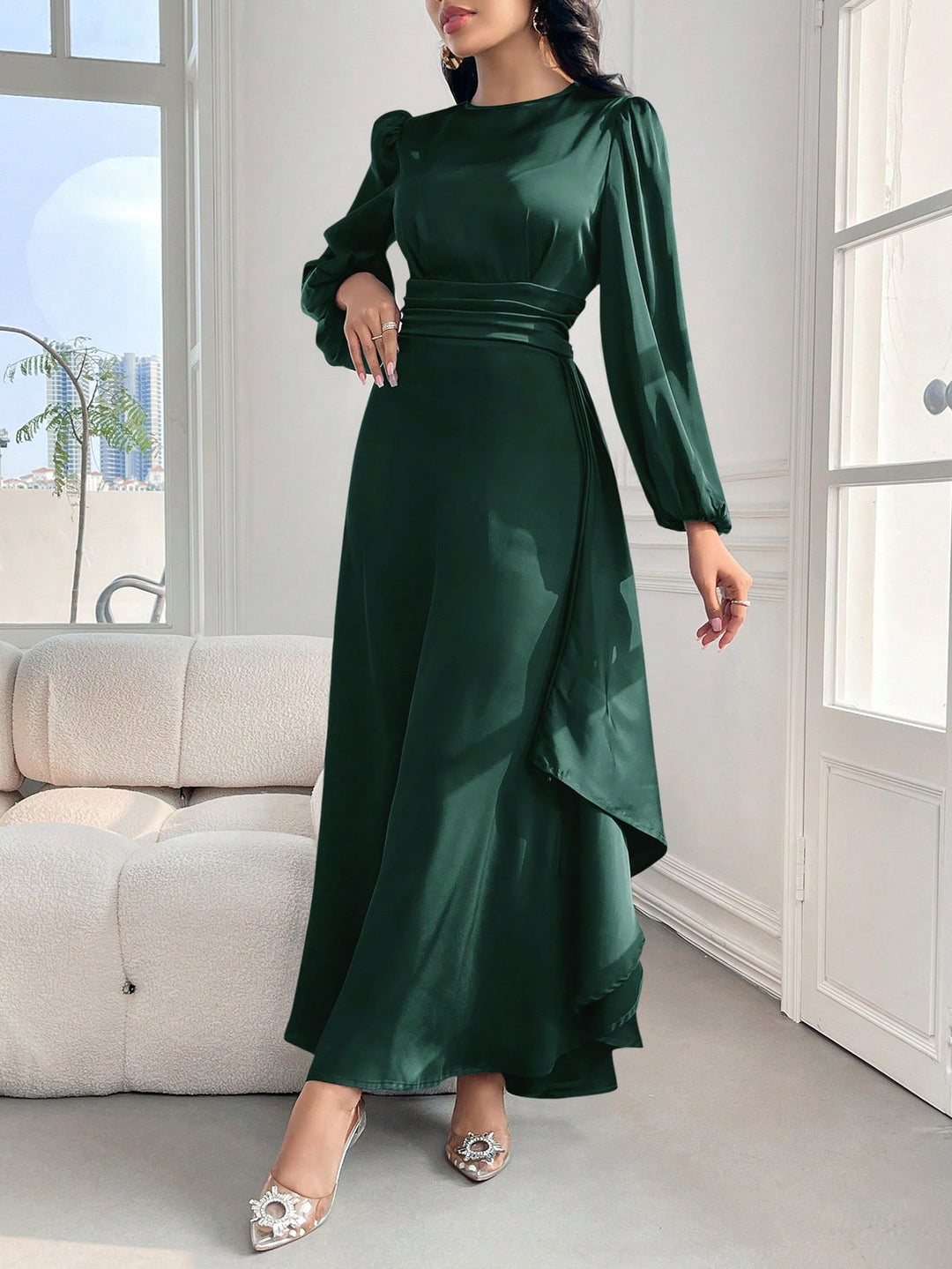 Rochie maxi SHEIN, verde