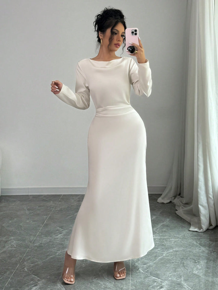 SHEIN maxi ruha, bézs