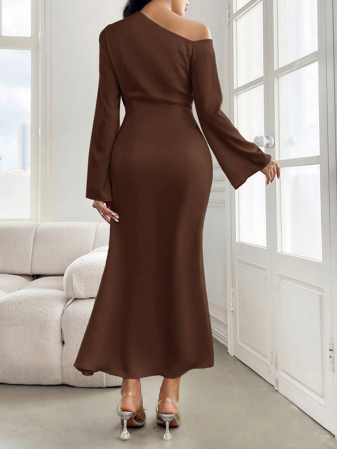 Rochie maxi SHEIN, maro
