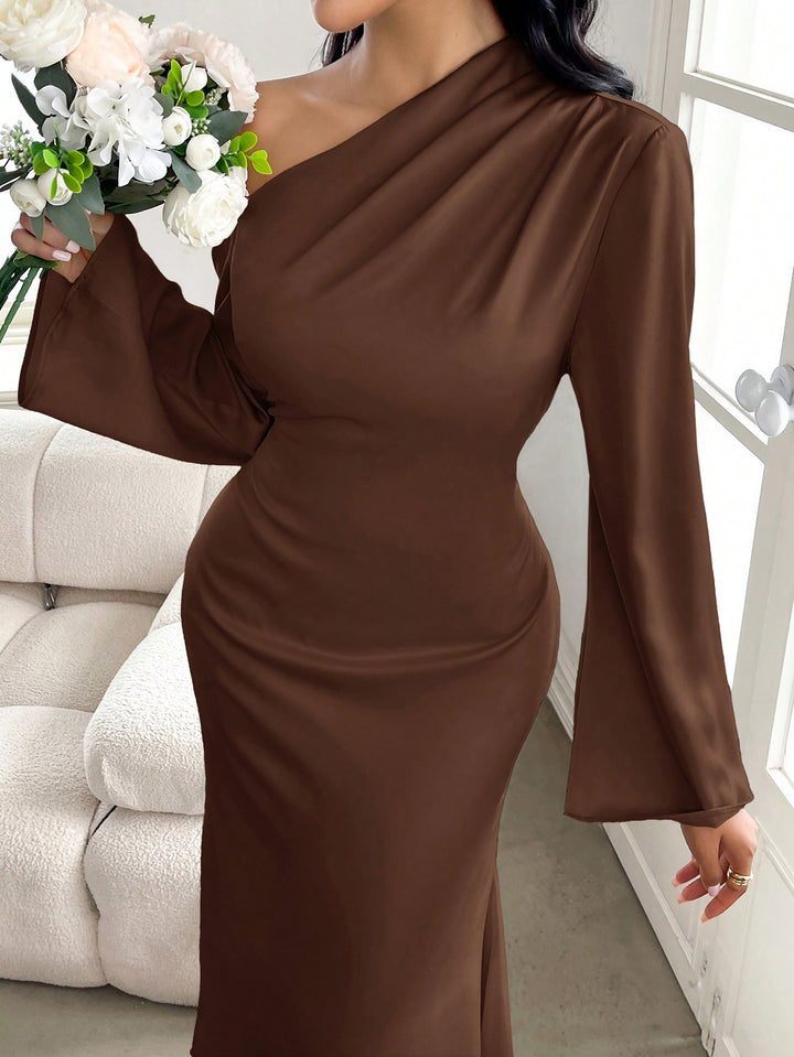 Rochie maxi SHEIN, maro