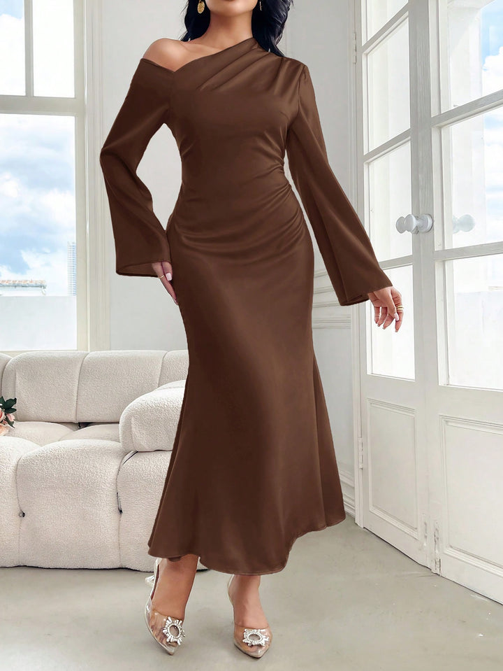Rochie maxi SHEIN, maro