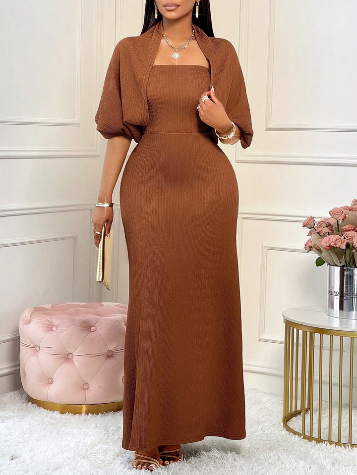 Rochie maxi SHEIN, maro